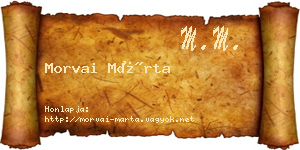 Morvai Márta névjegykártya