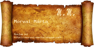 Morvai Márta névjegykártya